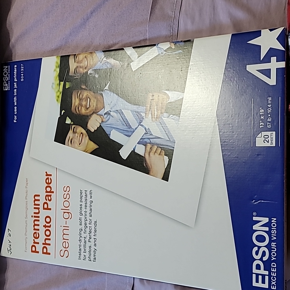 Epson Premium Photo Paper, semi gloss photo paper…